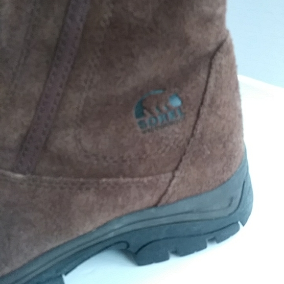 Sorel Water Fall Insulated Suede Leather Winter Snow Boot 7.5 Brown - Picture 2 of 16